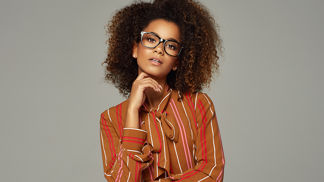 Stylish woman wearing glasses 